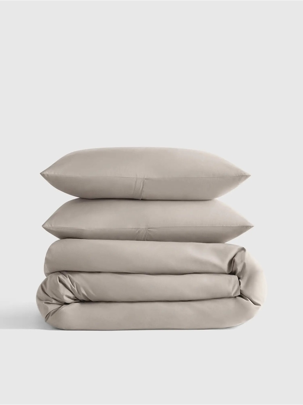 Quince Organic Crisp Percale Duvet Cover Set King Dove NWOT 3pc Never Used